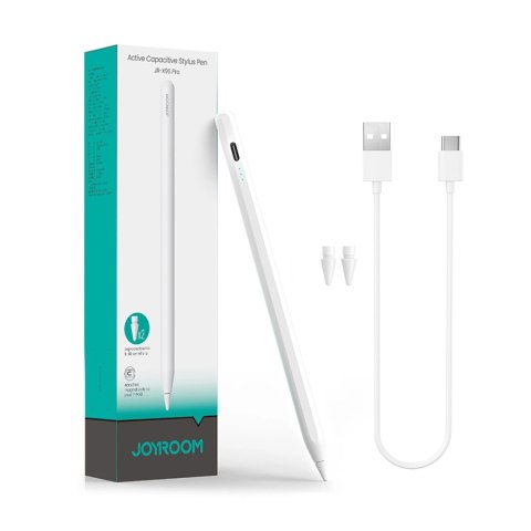 Rysik stylus aktywny Joyroom JR-X9S Pro z 2 wymiennymi końcówkami - biały