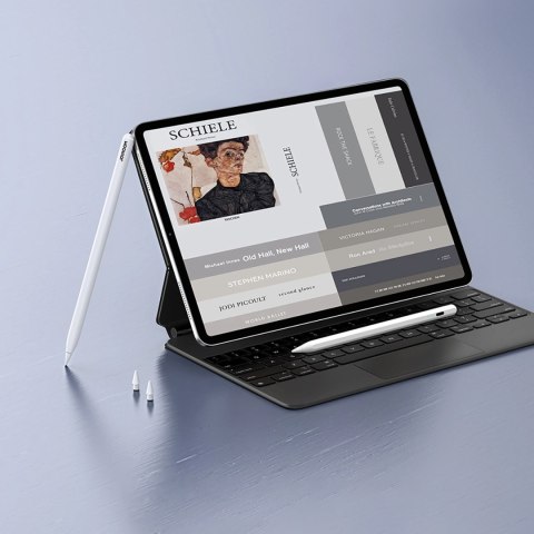 Rysik stylus aktywny Joyroom JR-X9S Pro z 2 wymiennymi końcówkami - biały