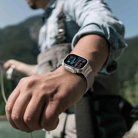 Bransoleta Tech-Protect Milano Vanguard na Apple Watch (44 / 45 / 46 / 49 mm) - tytanowa