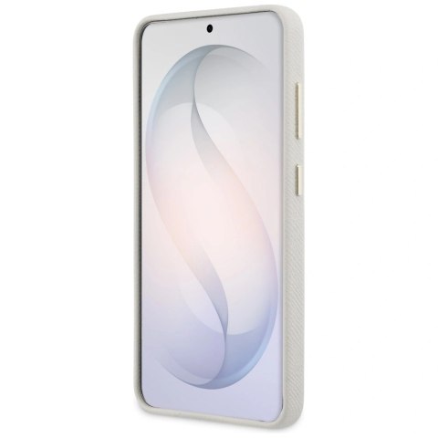 Etui Guess Rhinestone Round Logo MagSafe na Samsung Galaxy S26+ - beżowe