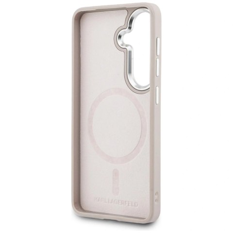 Etui Karl Lagerfeld Embossed Ring RSG Logo MagSafe na Samsung Galaxy S26 - różowe