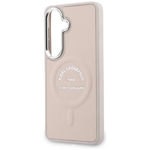 Etui Karl Lagerfeld Embossed Ring RSG Logo MagSafe na Samsung Galaxy S26+ - różowe