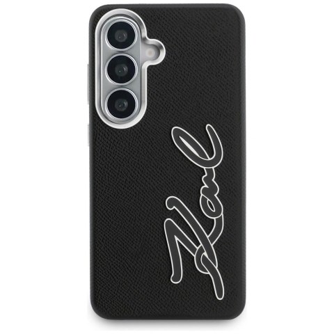Etui Karl Lagerfeld Grained Signature Metal Resin Logo na Samsung Galaxy S26 - czarne