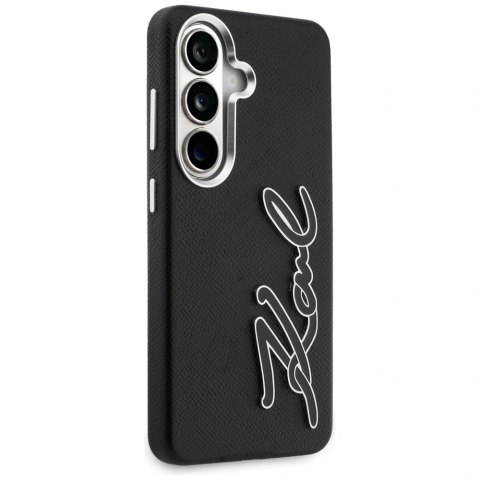 Etui Karl Lagerfeld Grained Signature Metal Resin Logo na Samsung Galaxy S26 - czarne