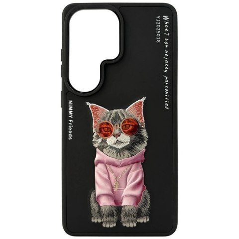 Etui Nimmy Glasses Cool Cat na Samsung Galaxy S26 Ultra - czarne