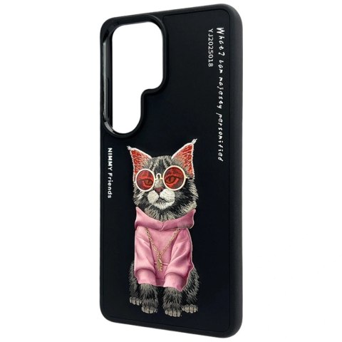 Etui Nimmy Glasses Cool Cat na Samsung Galaxy S26 Ultra - czarne