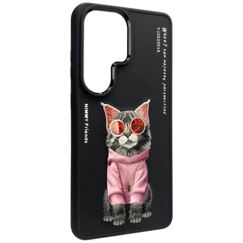 Etui Nimmy Glasses Cool Cat na Samsung Galaxy S26 Ultra - czarne