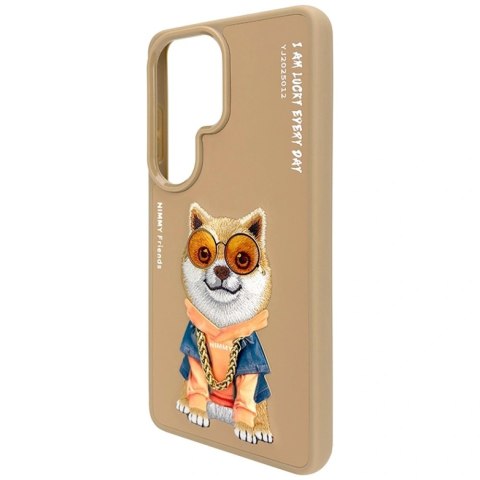 Etui Nimmy Glasses Cool Dog na Samsung Galaxy S26 Ultra - beżowe