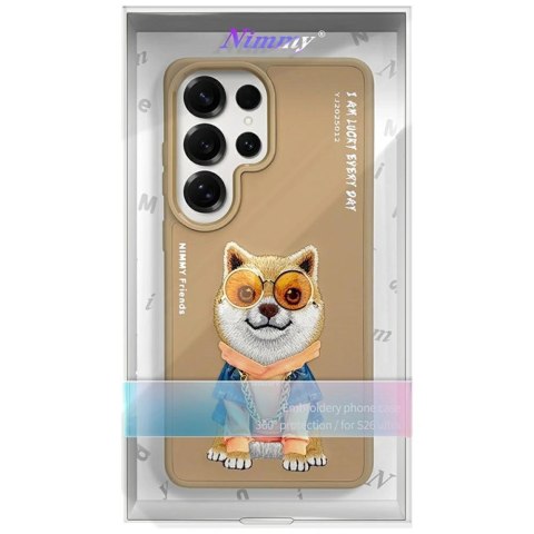 Etui Nimmy Glasses Cool Dog na Samsung Galaxy S26 Ultra - beżowe