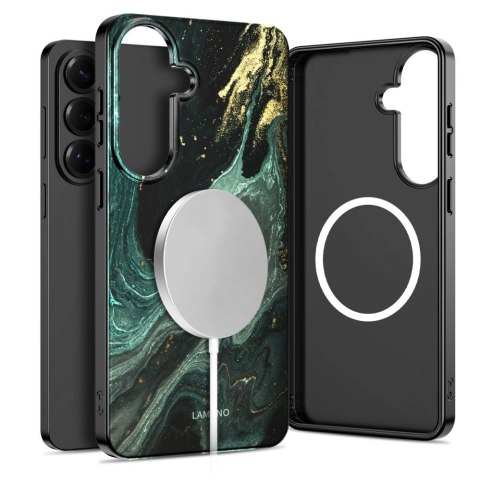 Etui Tech-Protect Lamano MagSafe na Samsung Galaxy A57 5G - czarno-zielone