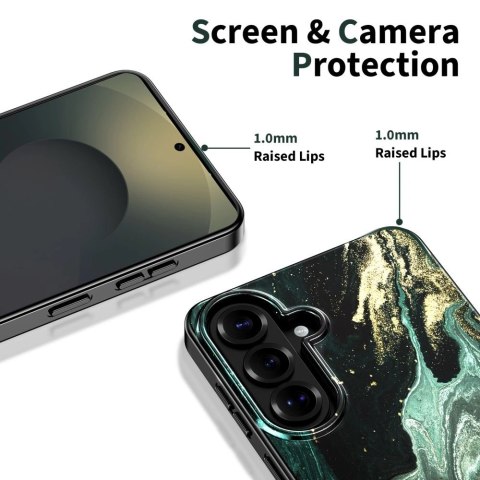 Etui Tech-Protect Lamano MagSafe na Samsung Galaxy A57 5G - czarno-zielone