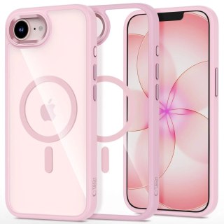 Etui Tech-Protect Magmat MagSafe na iPhone 16e / 17e - przezroczysto-różowe