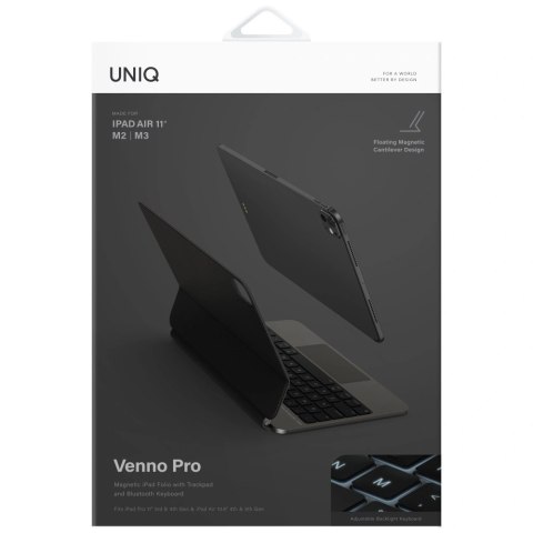 Etui UNIQ Venno Pro Magnetic Smart z klawiaturą na iPad 11" A16 (2025) / iPad 10.9" (2022) - czarne