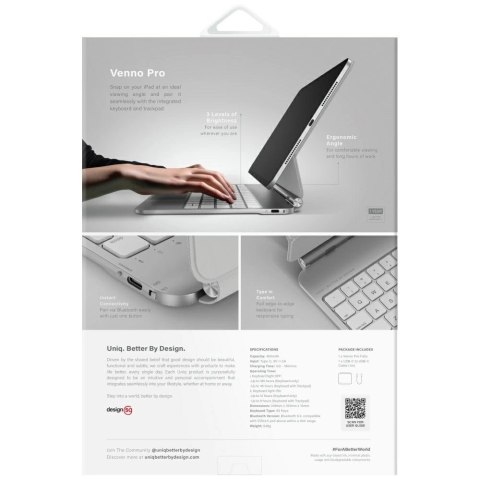 Etui UNIQ Venno Pro Magnetic Smart z klawiaturą na iPad Air 10.9" (2020/2022) / Pro 11" (2021/2022) / Air 11" (2024/2025/2026) -