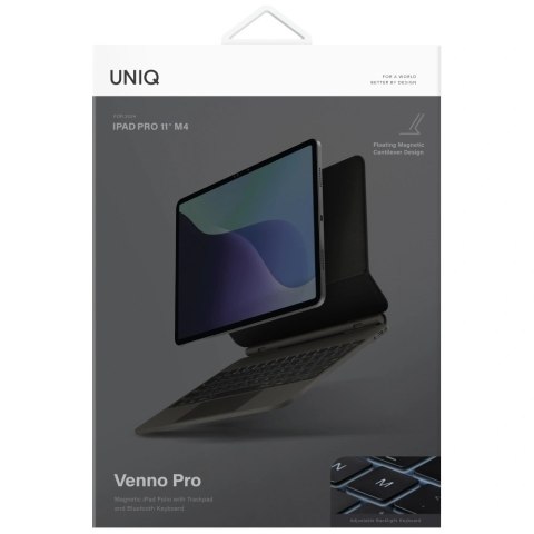 Etui UNIQ Venno Pro Magnetic Smart z klawiaturą na iPad Pro 11" (2024/2025) - czarne