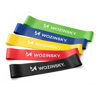 Gumy oporowe do ćwiczeń Wozinsky WGO-5 z lateksu - 5 szt.