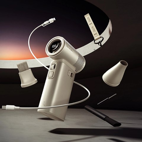 Mini dmuchawa Jisulife Handheld Fan Ultra2 9000mAh 5w1 przenośny wiatraczek USB - brązowa