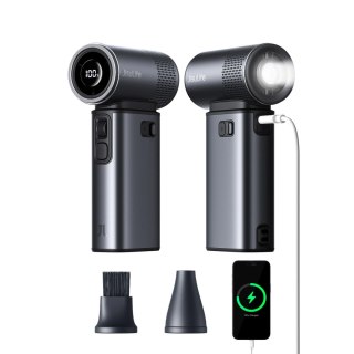 Mini dmuchawa Jisulife Handheld Fan Ultra2 9000mAh 5w1 przenośny wiatraczek USB - ciemnoszara