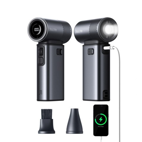 Mini dmuchawa Jisulife Handheld Fan Ultra2 9000mAh 5w1 przenośny wiatraczek USB - ciemnoszara