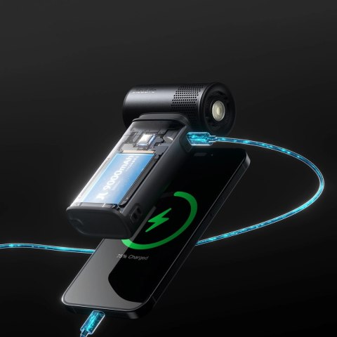 Mini dmuchawa Jisulife Handheld Fan Ultra2 9000mAh 5w1 przenośny wiatraczek USB - ciemnoszara