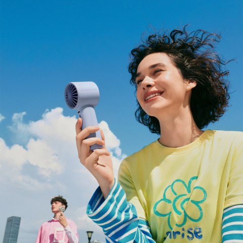Mini wentylator Jisulife Handheld Fan 10 4000mAh przenośny wiatraczek USB - niebieski