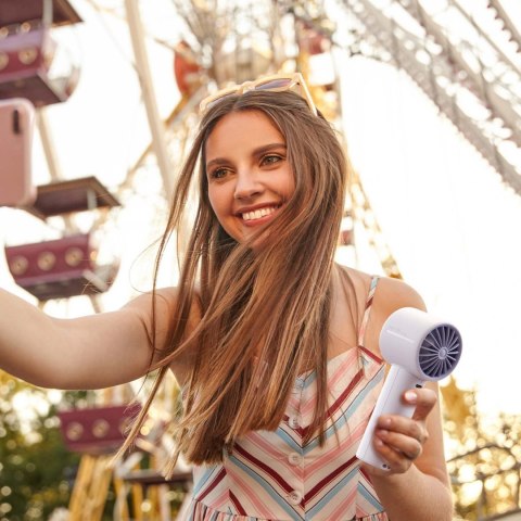 Mini wentylator Jisulife Handheld Fan 10 4000mAh przenośny wiatraczek USB - niebieski