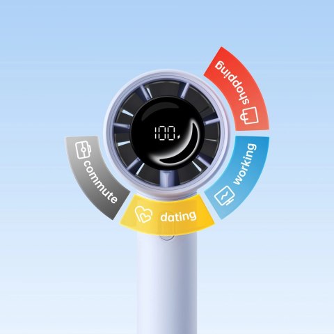 Mini wentylator Jisulife Handheld Fan 10S 5000mAh przenośny wiatraczek USB - niebieski