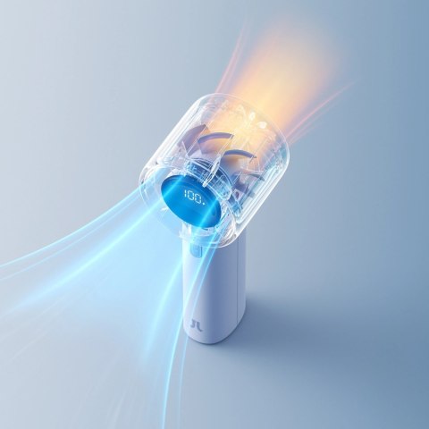 Mini wentylator Jisulife Handheld Fan 10S 5000mAh przenośny wiatraczek USB - niebieski