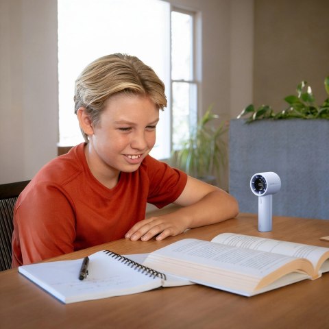 Mini wentylator Jisulife Handheld Fan 10S 5000mAh przenośny wiatraczek USB - niebieski