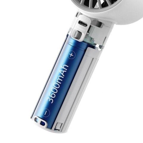 Mini wentylator Jisulife Handheld Fan 10S 5000mAh przenośny wiatraczek USB - szary
