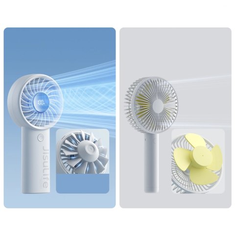 Mini wentylator Jisulife Handheld Fan Life4 3600mAh przenośny wiatraczek USB - szary