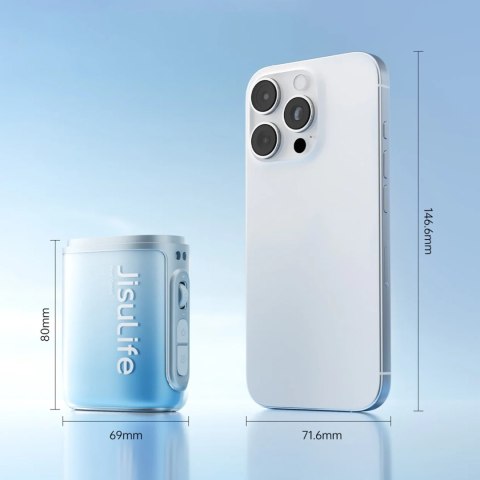 Mini wentylator Jisulife Neck Fan 5 4500mAh ze smyczą - niebieski