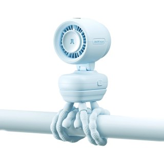 Mini wentylator Jisulife Stroller Fan 4 5000mAh na wózek dziecięcy z elastycznym tripodem - niebieski