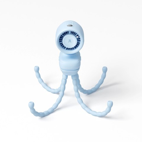 Mini wentylator Jisulife Stroller Fan 4 5000mAh na wózek dziecięcy z elastycznym tripodem - niebieski