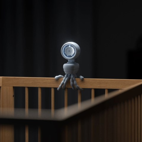 Mini wentylator Jisulife Stroller Fan 4 5000mAh na wózek dziecięcy z elastycznym tripodem - niebieski