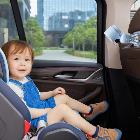 Mini wentylator Jisulife Stroller Fan 4 5000mAh na wózek dziecięcy z elastycznym tripodem - niebieski