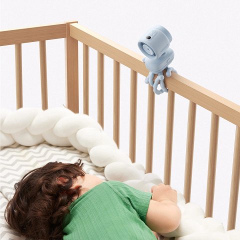 Mini wentylator Jisulife Stroller Fan 4 5000mAh na wózek dziecięcy z elastycznym tripodem - niebieski