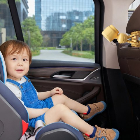 Mini wentylator Jisulife Stroller Fan 4 5000mAh na wózek dziecięcy z elastycznym tripodem - żółty