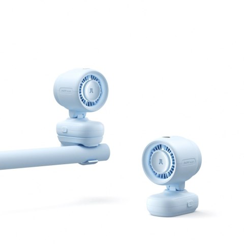 Mini wentylator Jisulife Stroller Fan 4 5000mAh na wózek dziecięcy z metalowym klipsem - niebieski