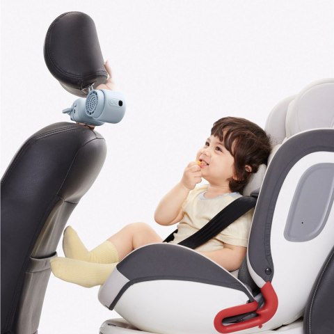 Mini wentylator Jisulife Stroller Fan 4 5000mAh na wózek dziecięcy z metalowym klipsem - niebieski