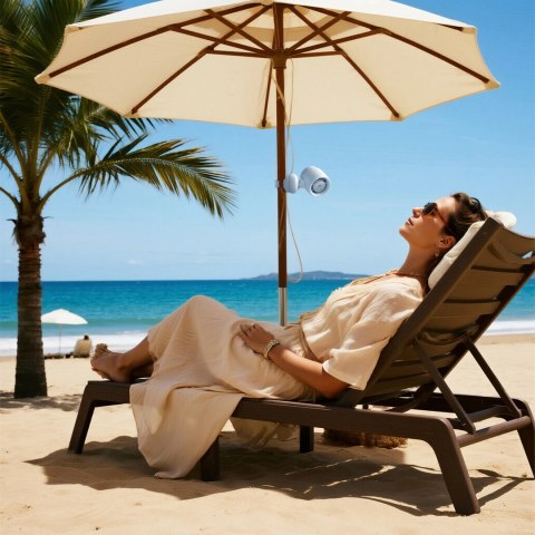 Mini wentylator Jisulife Stroller Fan 4 5000mAh na wózek dziecięcy z metalowym klipsem - niebieski