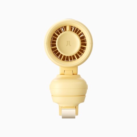 Mini wentylator Jisulife Stroller Fan 4 5000mAh na wózek dziecięcy z metalowym klipsem - żółty