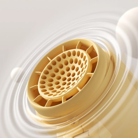 Mini wentylator Jisulife Stroller Fan 4 5000mAh na wózek dziecięcy z metalowym klipsem - żółty