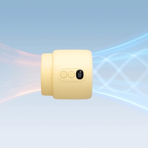 Mini wentylator Jisulife Stroller Fan 4 5000mAh na wózek dziecięcy z metalowym klipsem - żółty