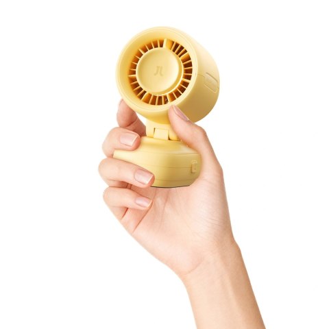 Mini wentylator Jisulife Stroller Fan 4 5000mAh na wózek dziecięcy z metalowym klipsem - żółty