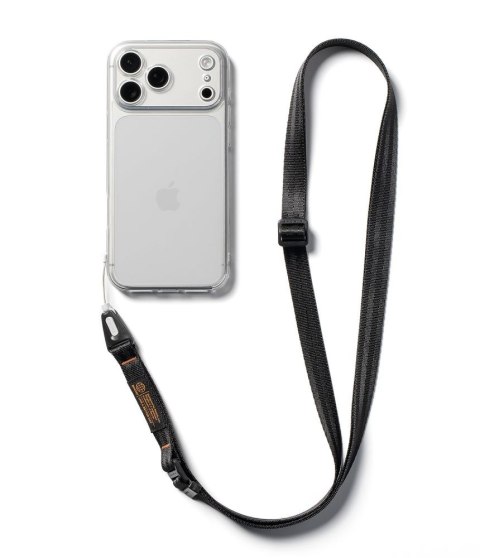 RINGKE LANYARD STRAP CROSSBODY BLACK