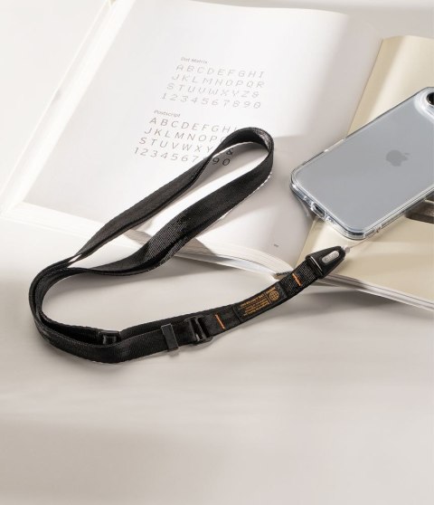 RINGKE LANYARD STRAP CROSSBODY BLACK