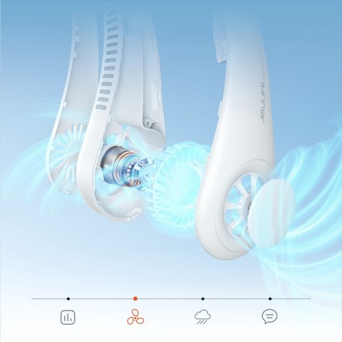 Wentylator Jisulife Neck Fan 3 4000mAh na szyję przenośny wiatraczek - szary