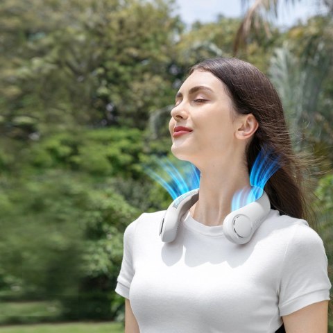 Wentylator Jisulife Neck Fan 3 4000mAh na szyję przenośny wiatraczek - szary