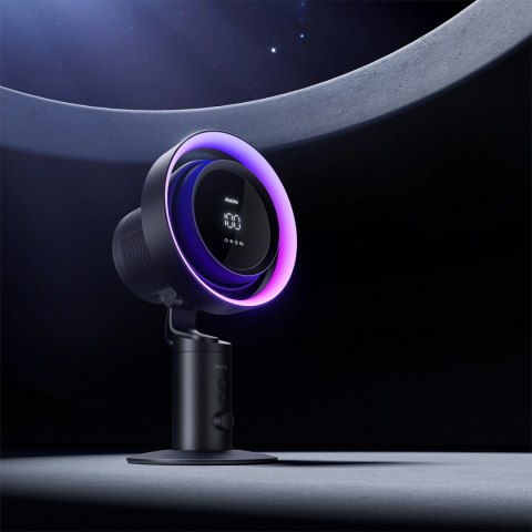 Wentylator turbinowy Jisulife Table Fan Pro3 10000mAh biurkowy z filtrem - ciemnoszary